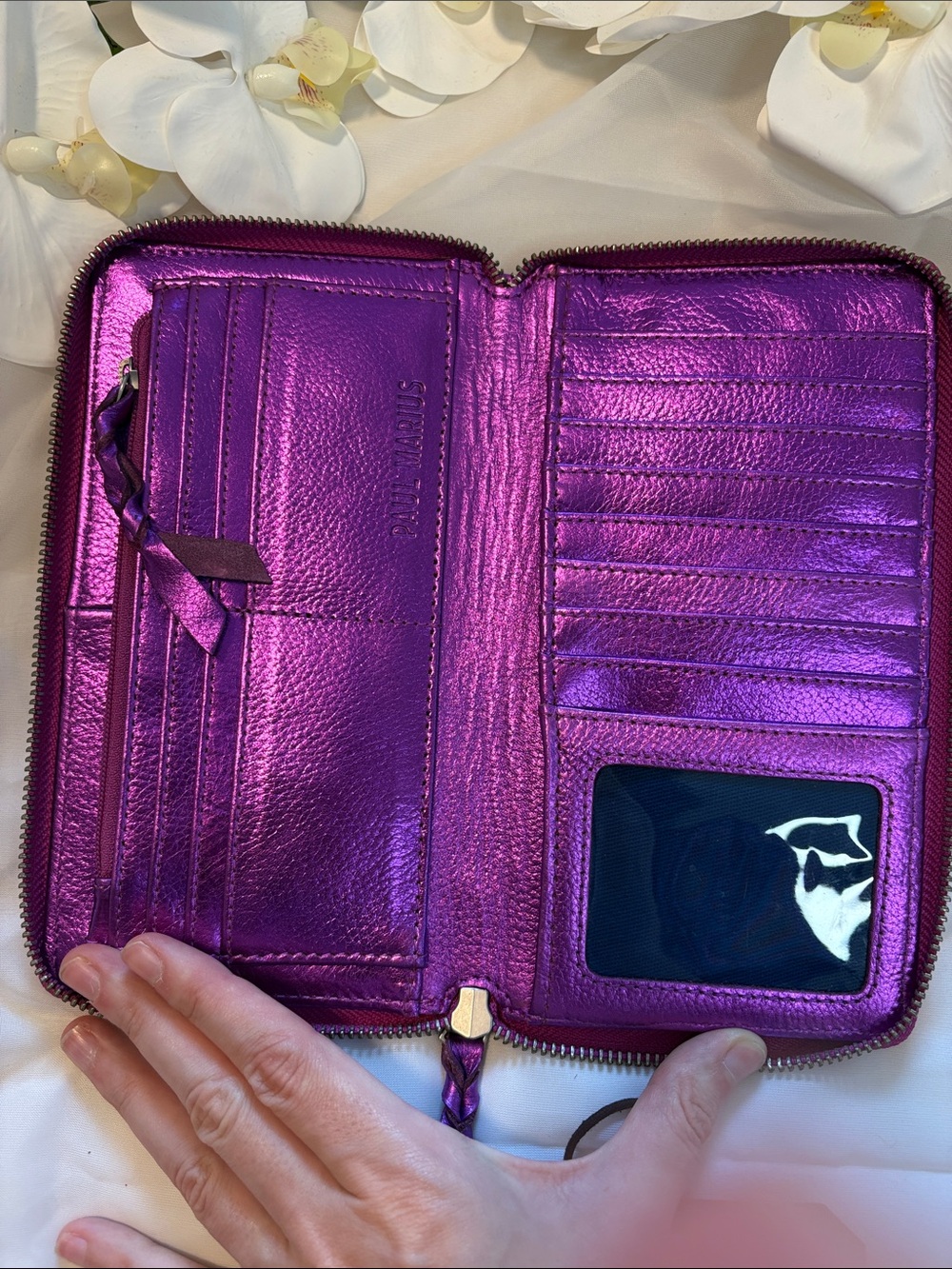 Paul Marius BonBon Leportefuille Charlotte Zippered Travel Wallet - Picture 2 of 5
